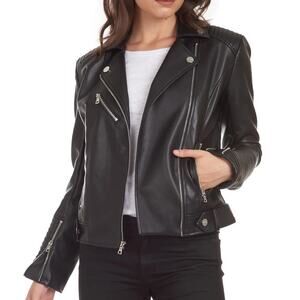 Kendall & Kylie Faux Leather Moto Jacket Size M
